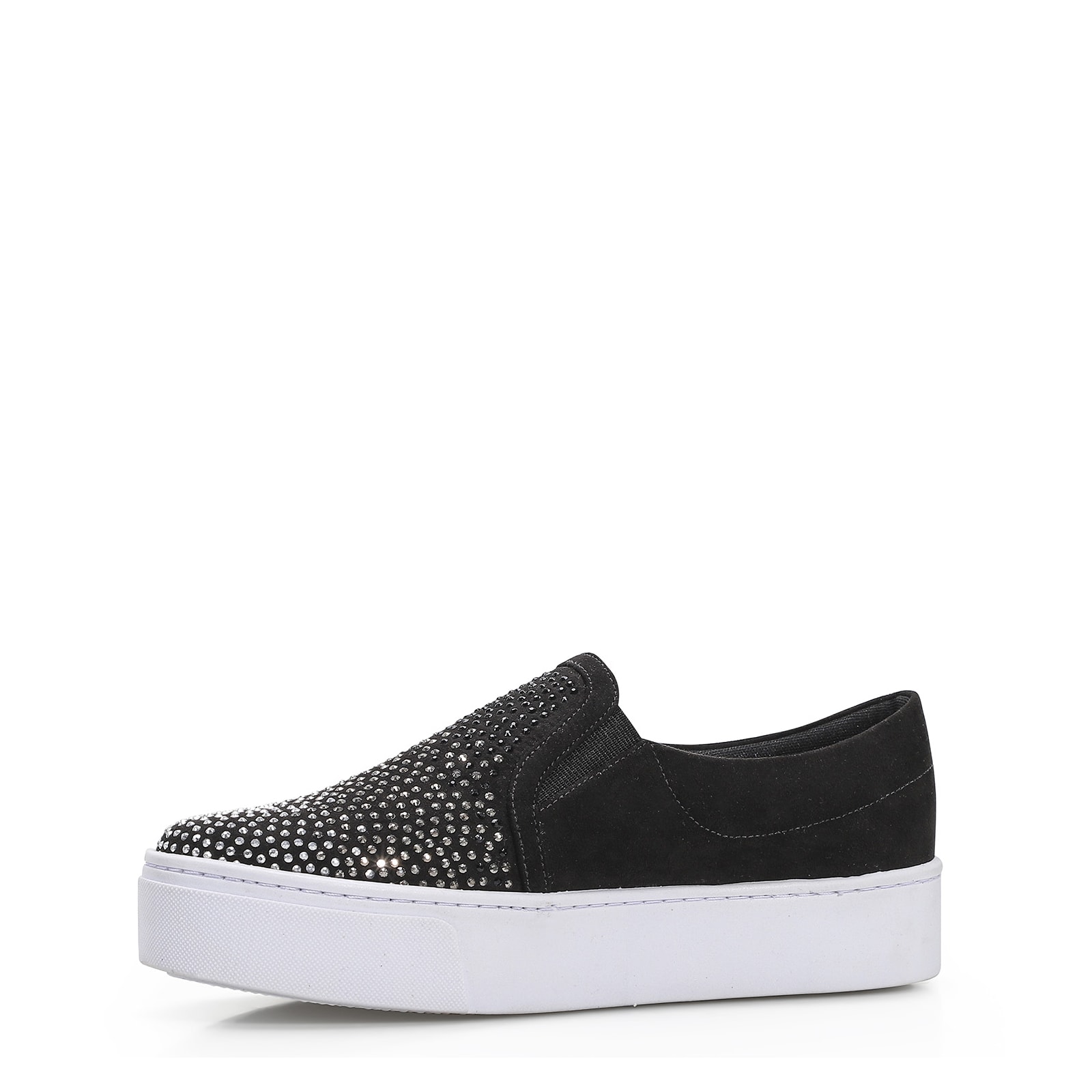 Slip On Brilho Alternativo Camurça Preto