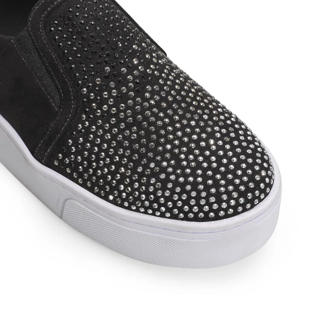 Slip On Brilho Alternativo Camurça Preto - imagem 6