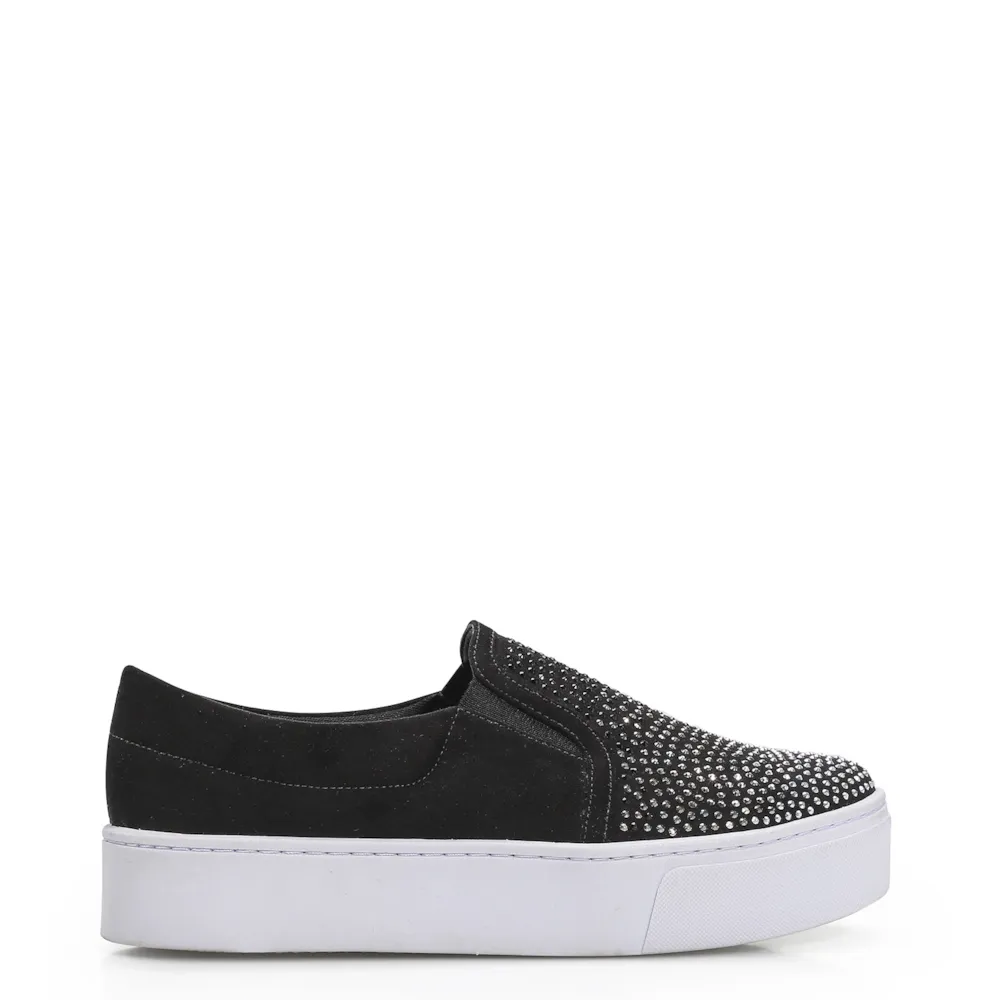 Slip On Brilho Alternativo Camurça Preto - imagem 2