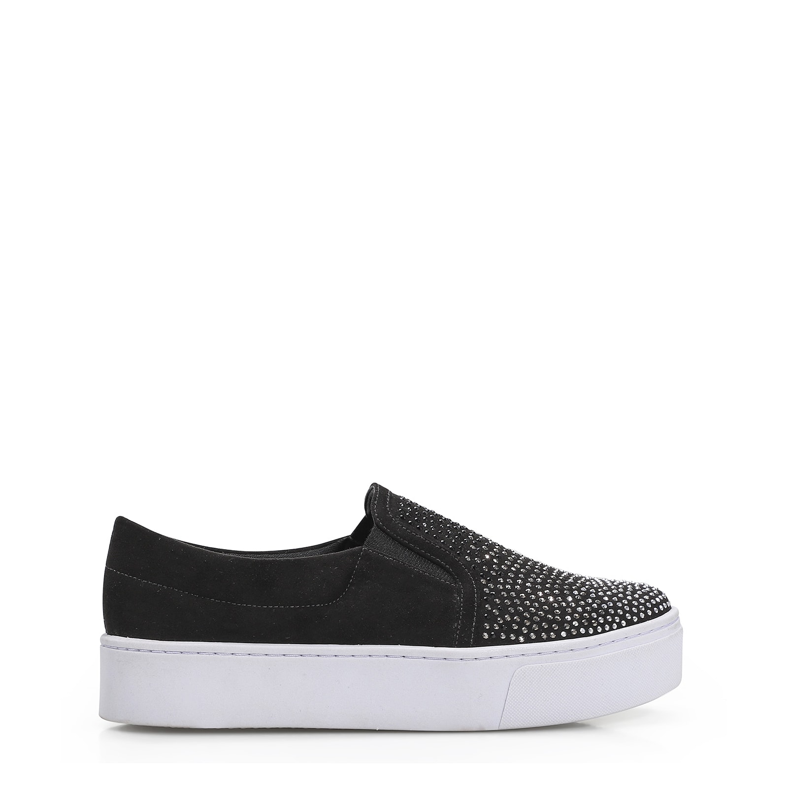 Slip On Brilho Alternativo Camurça Preto