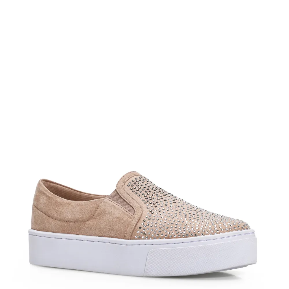 Slip On Brilho Alternativo Camurça Rosado