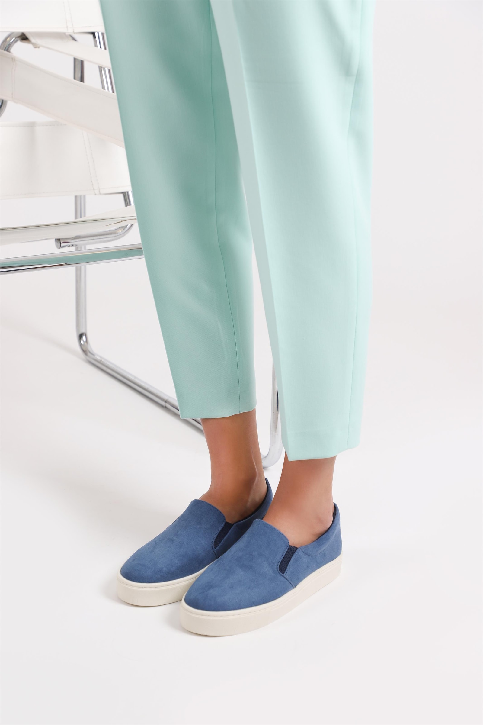Slip On Camurça Azul