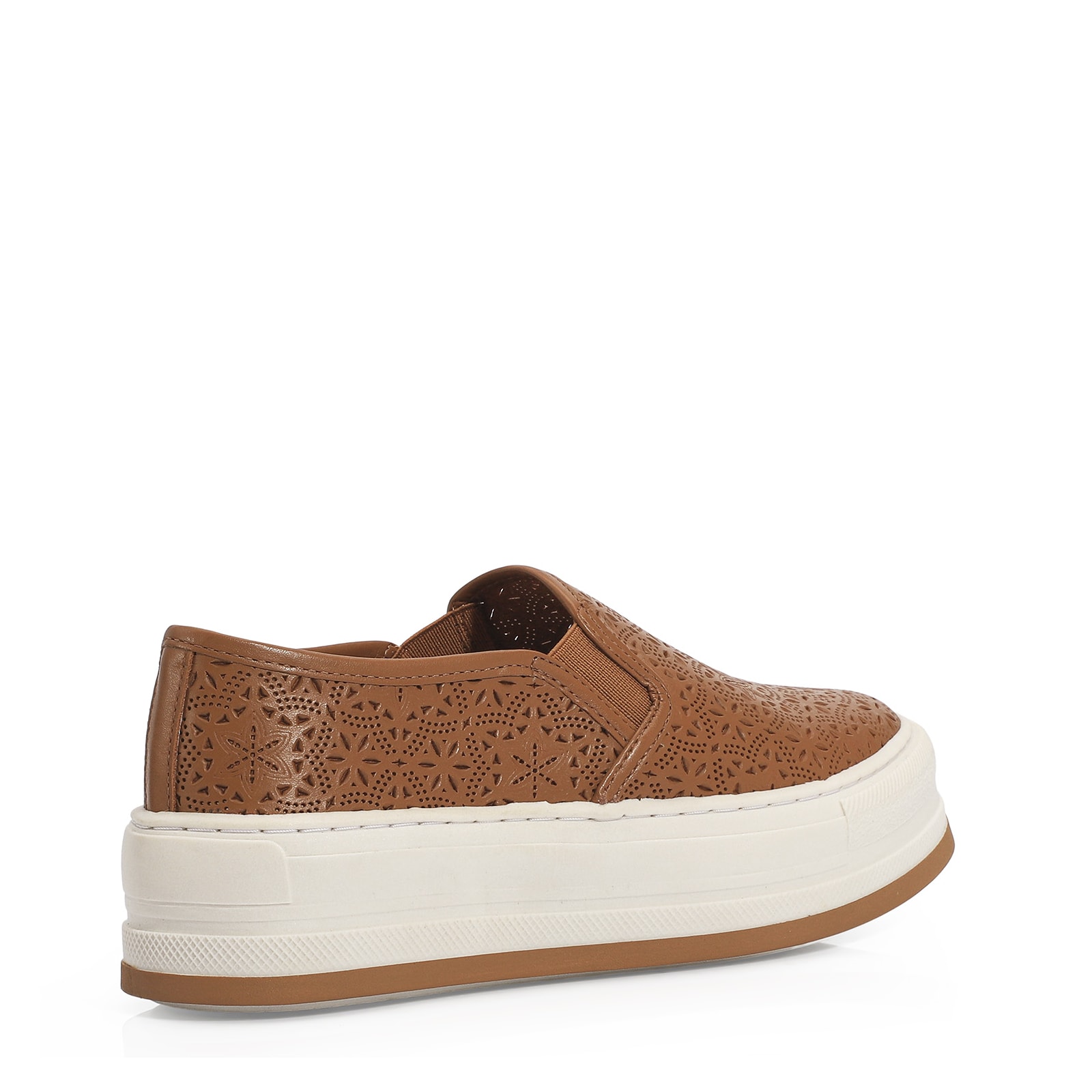Slip On Couro Caramelo