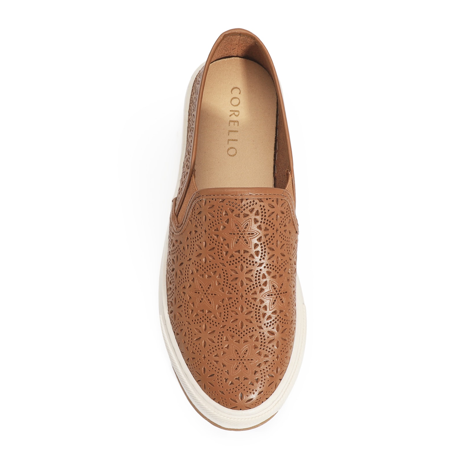 Slip On Couro Caramelo