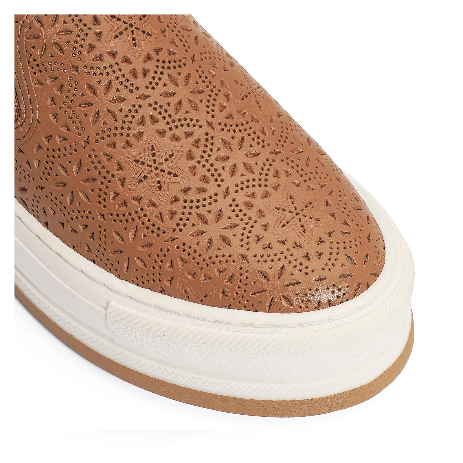 Slip On Couro Caramelo