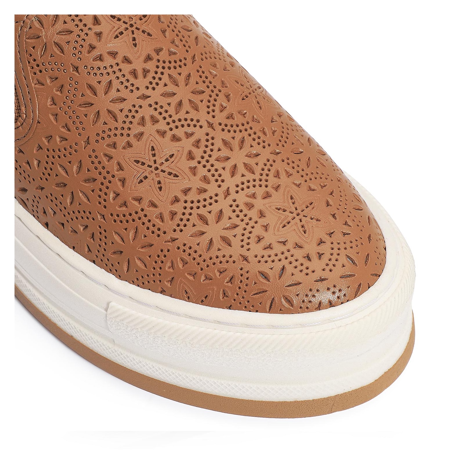 Slip On Couro Caramelo