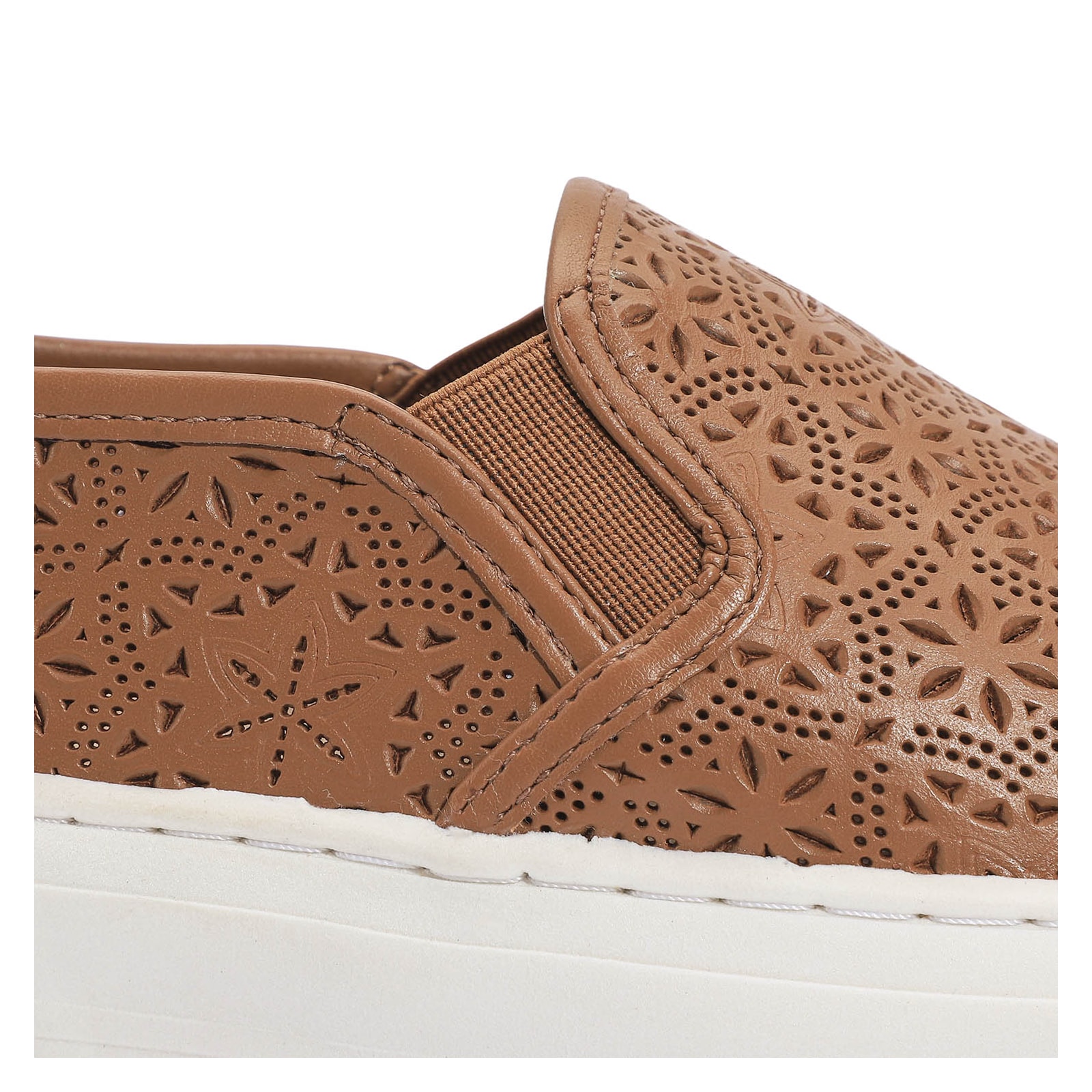 Slip On Couro Caramelo