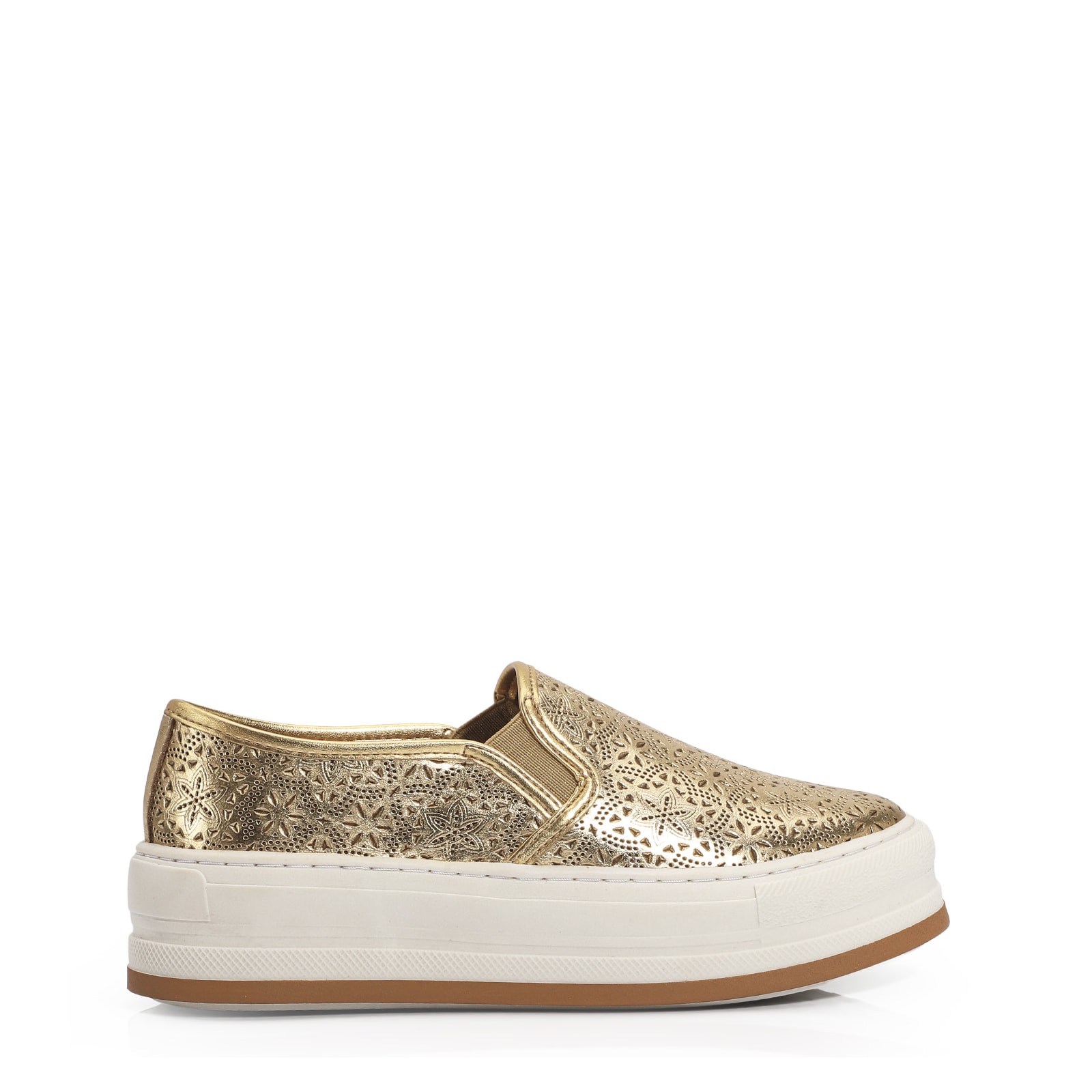 Slip On Couro Champagne