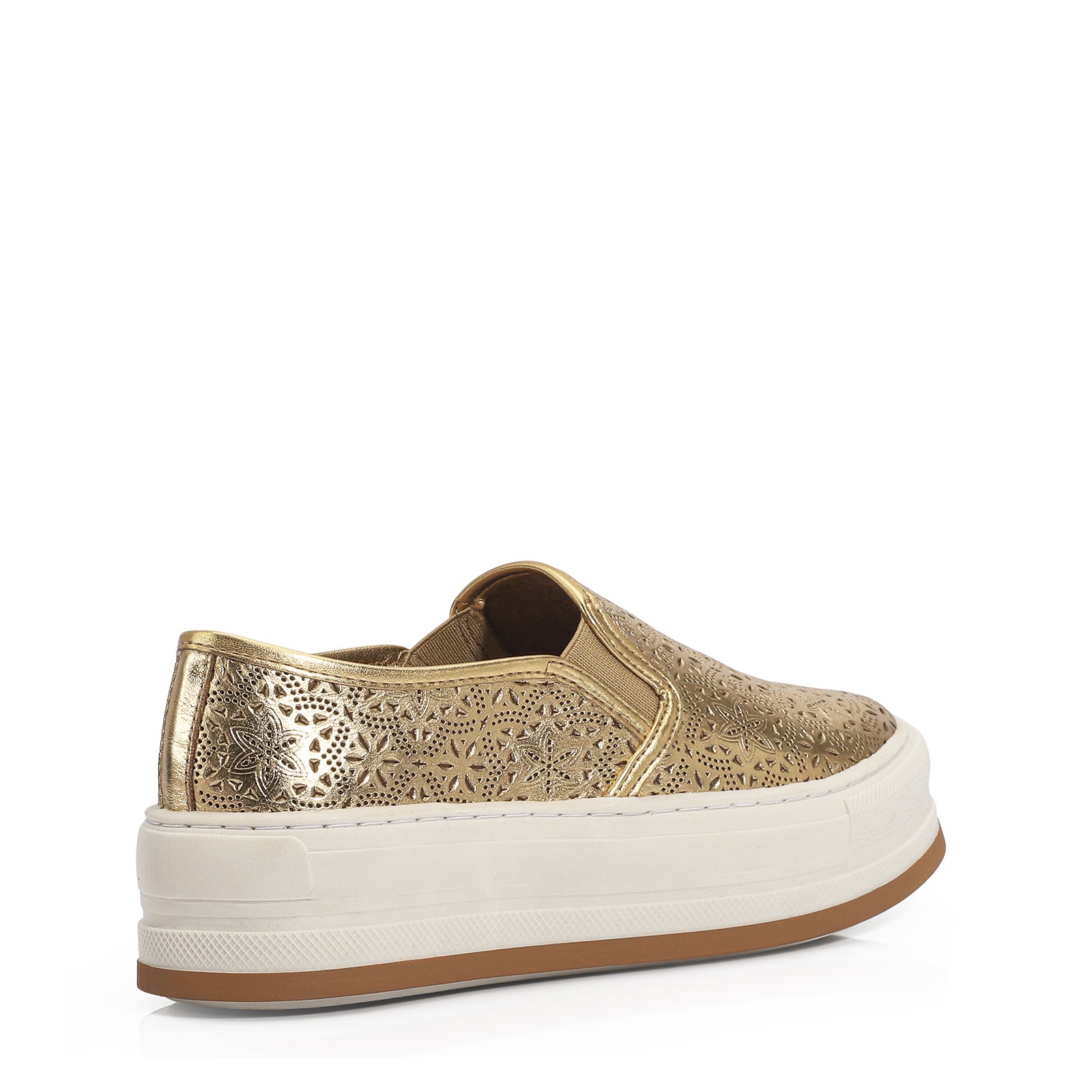 Slip On Couro Champagne