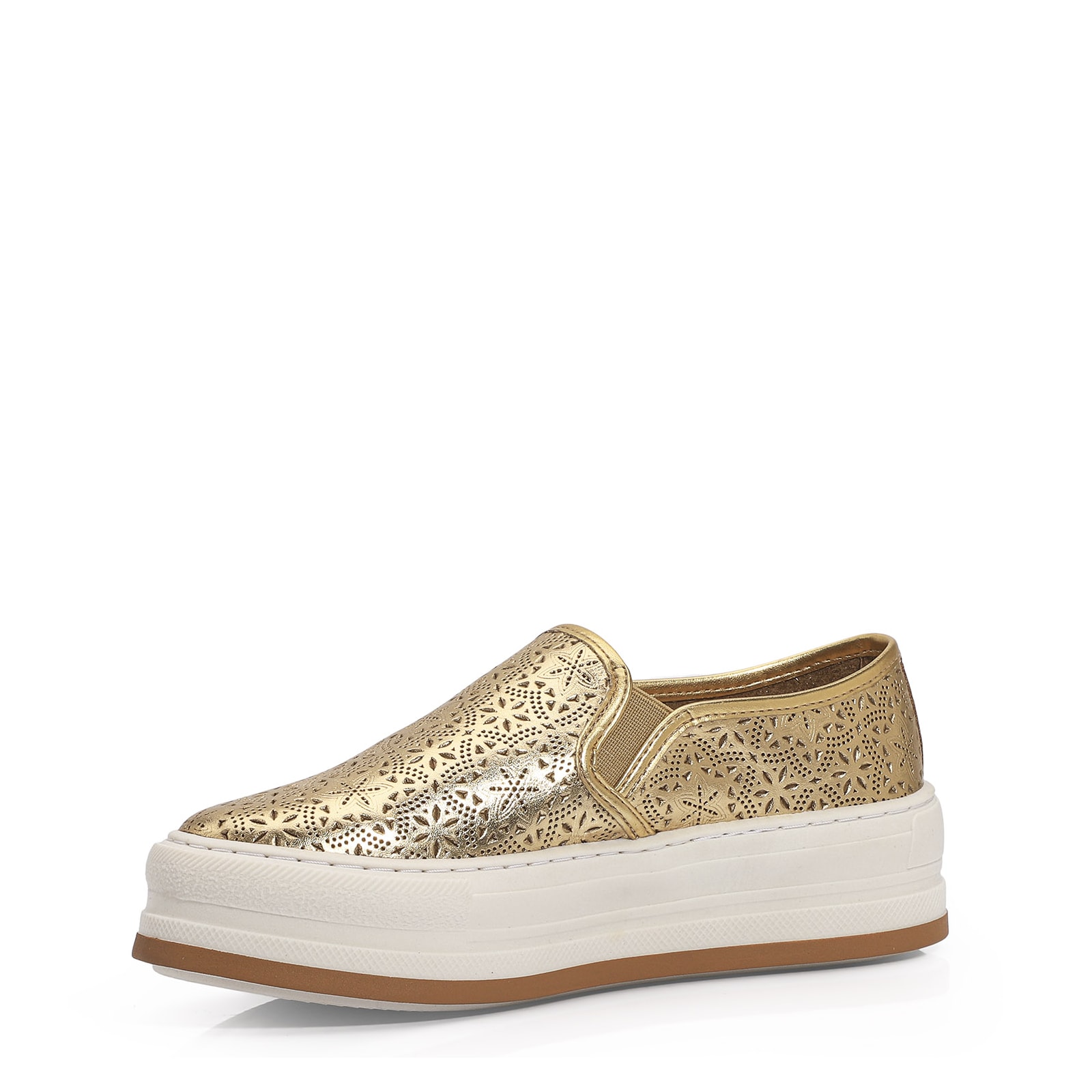 Slip On Couro Champagne
