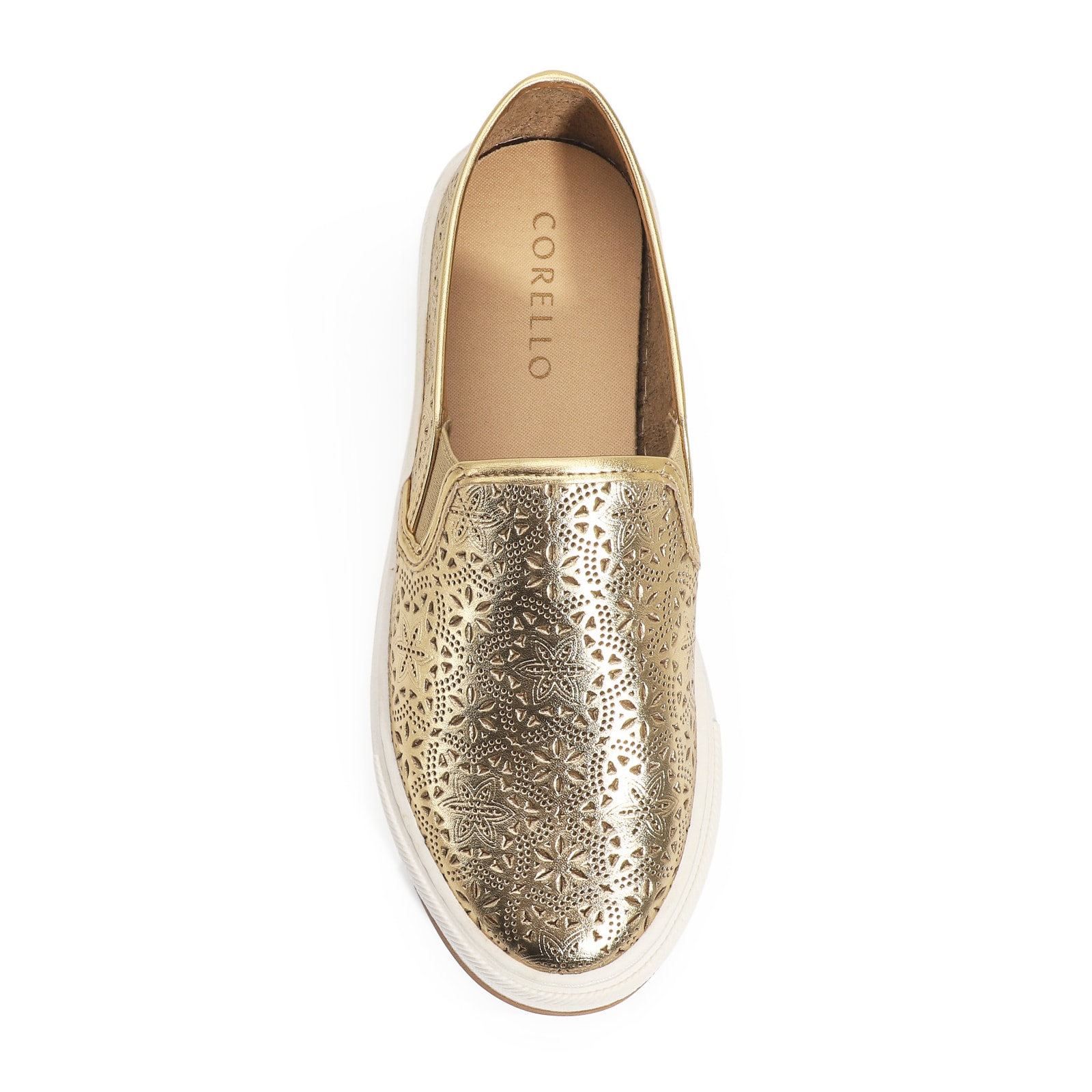 Slip On Couro Champagne