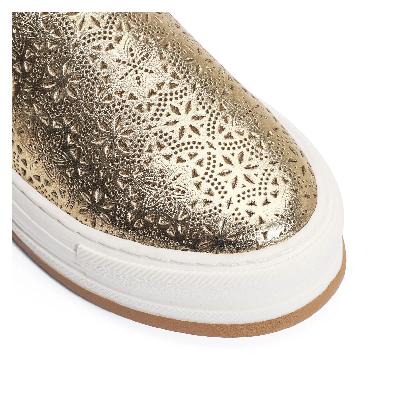Slip On Couro Champagne
