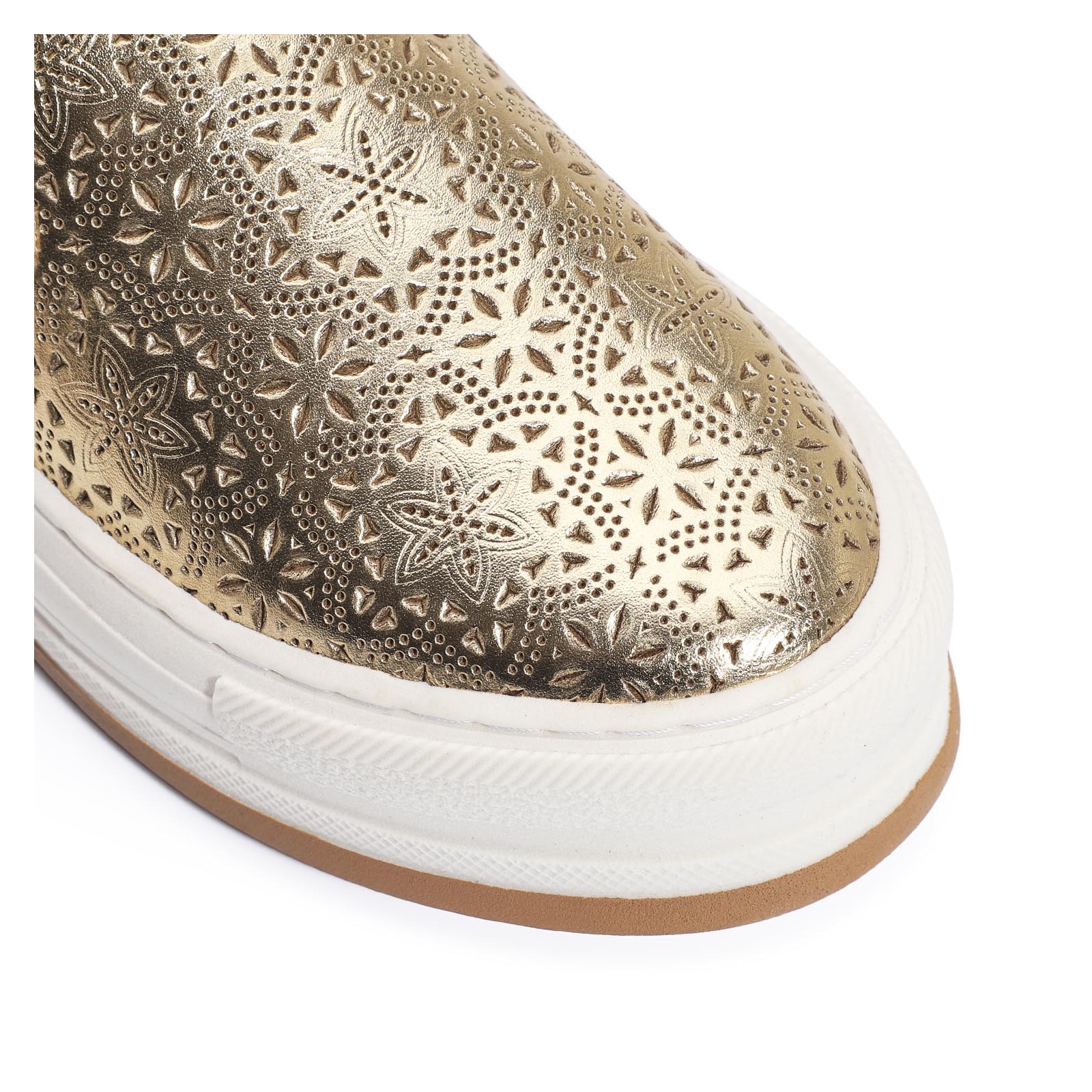 Slip On Couro Champagne