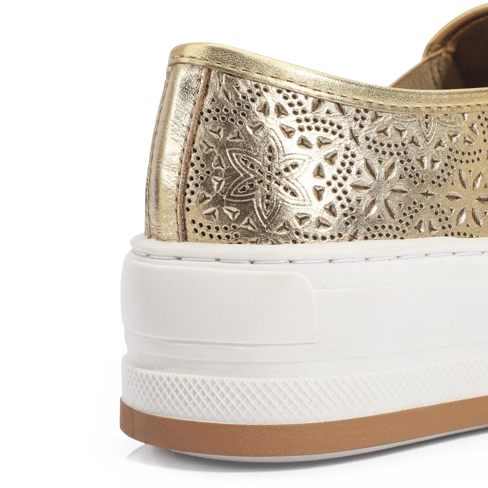 Slip On Couro Champagne - imagem 9