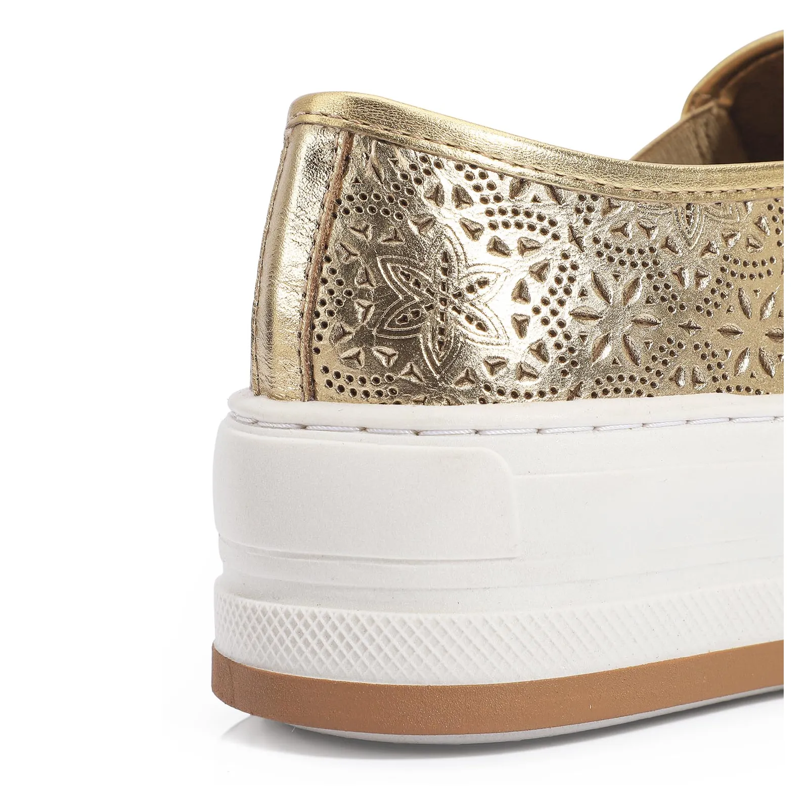 Slip On Couro Champagne