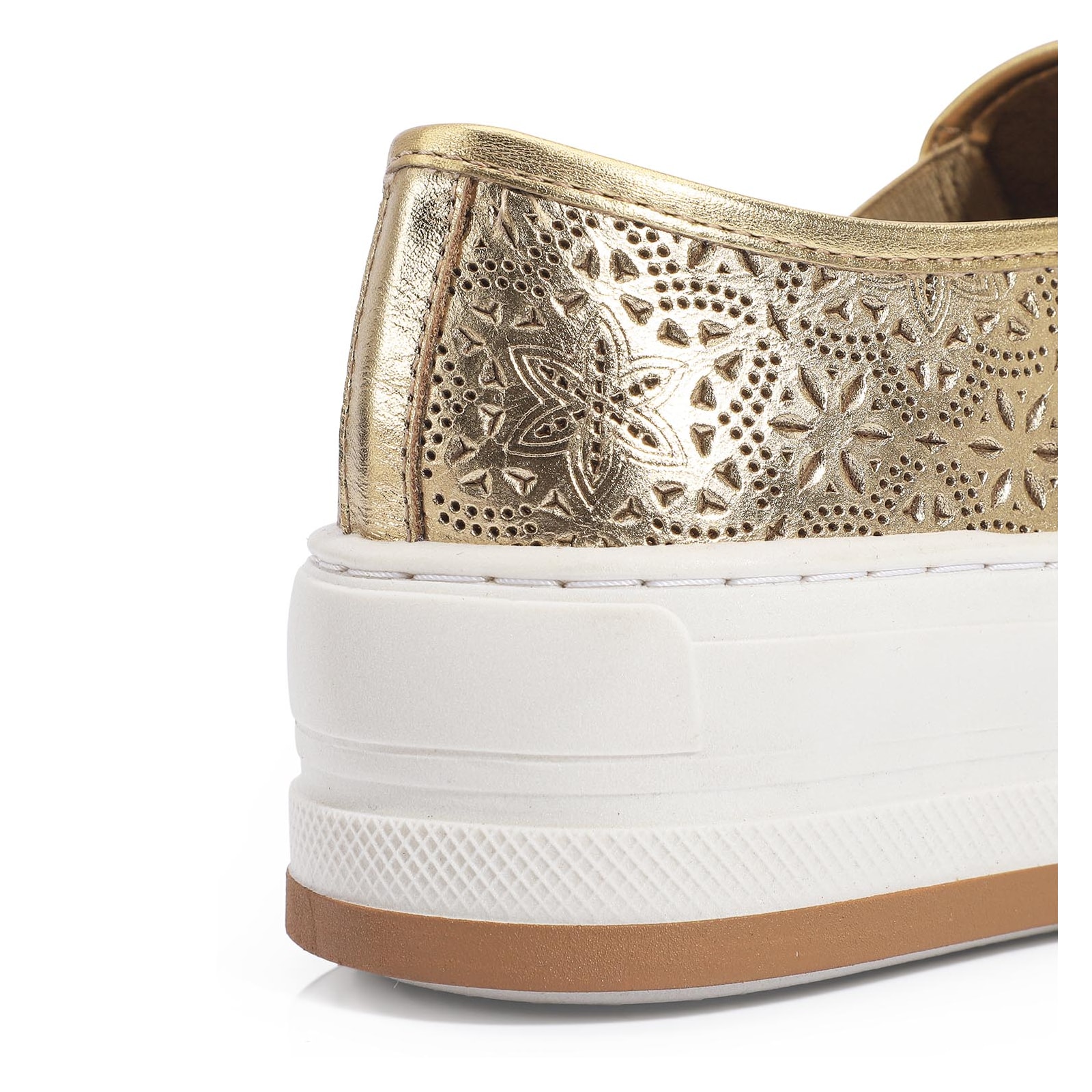 Slip On Couro Champagne