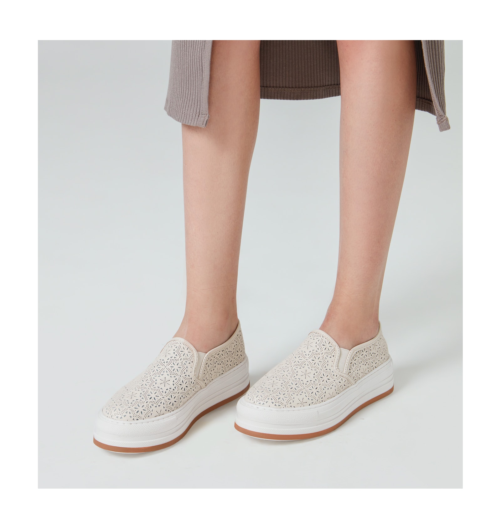 Slip On Couro Off White
