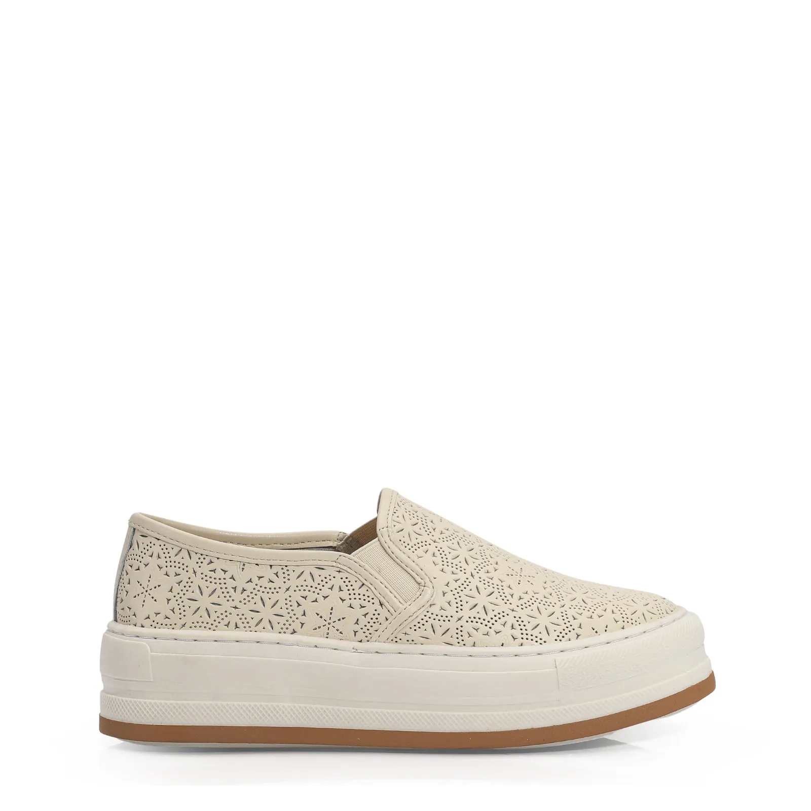 Slip On Couro Off White