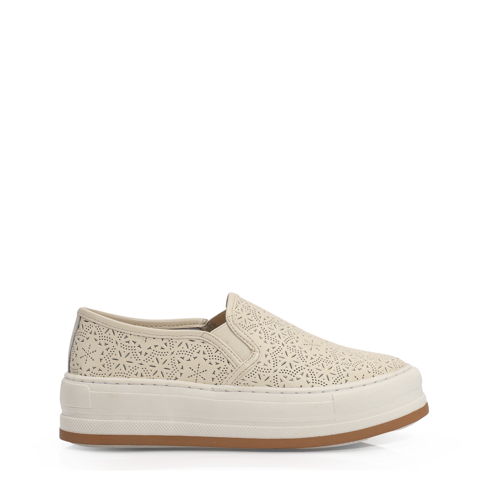 Slip On Couro Off White