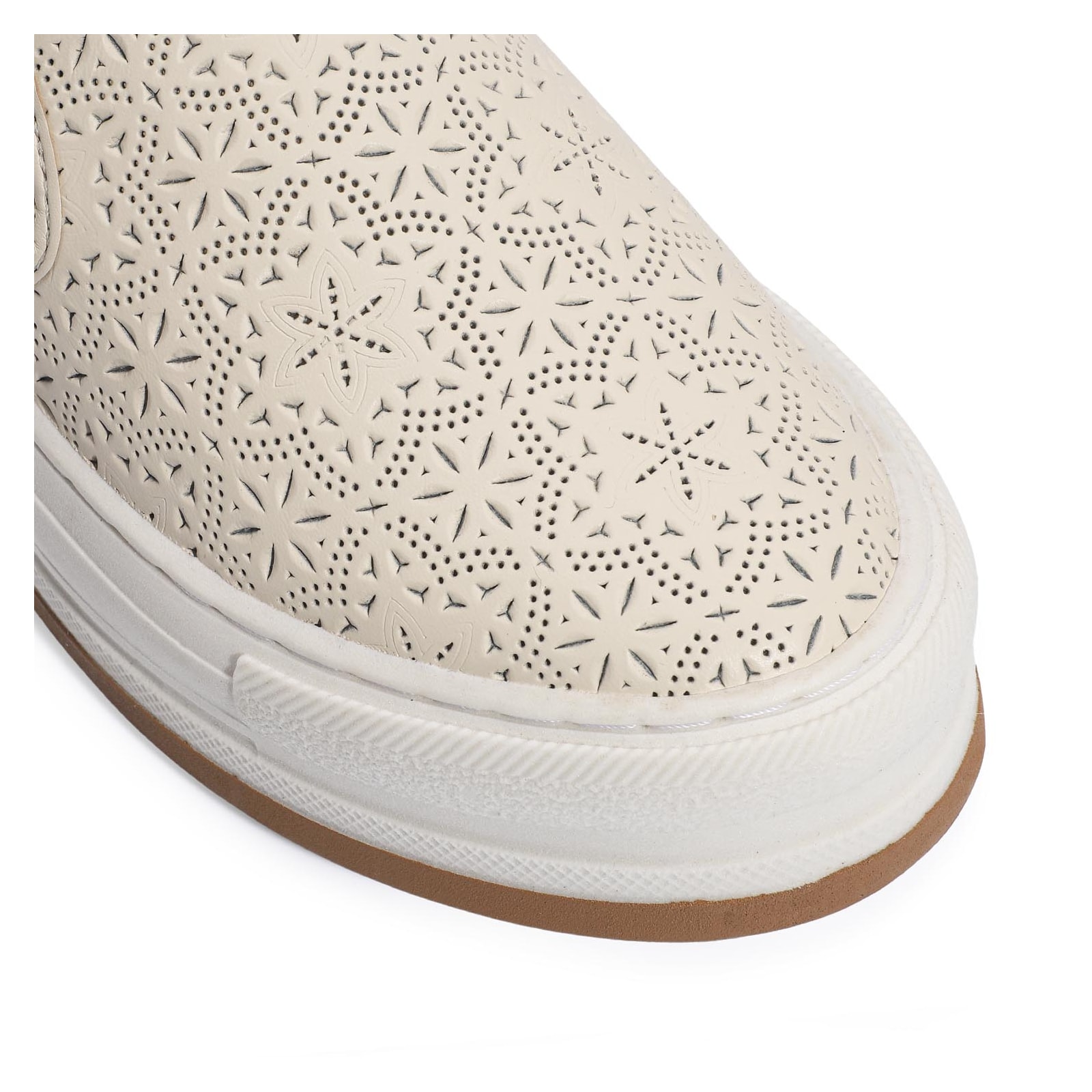 Slip On Couro Off White