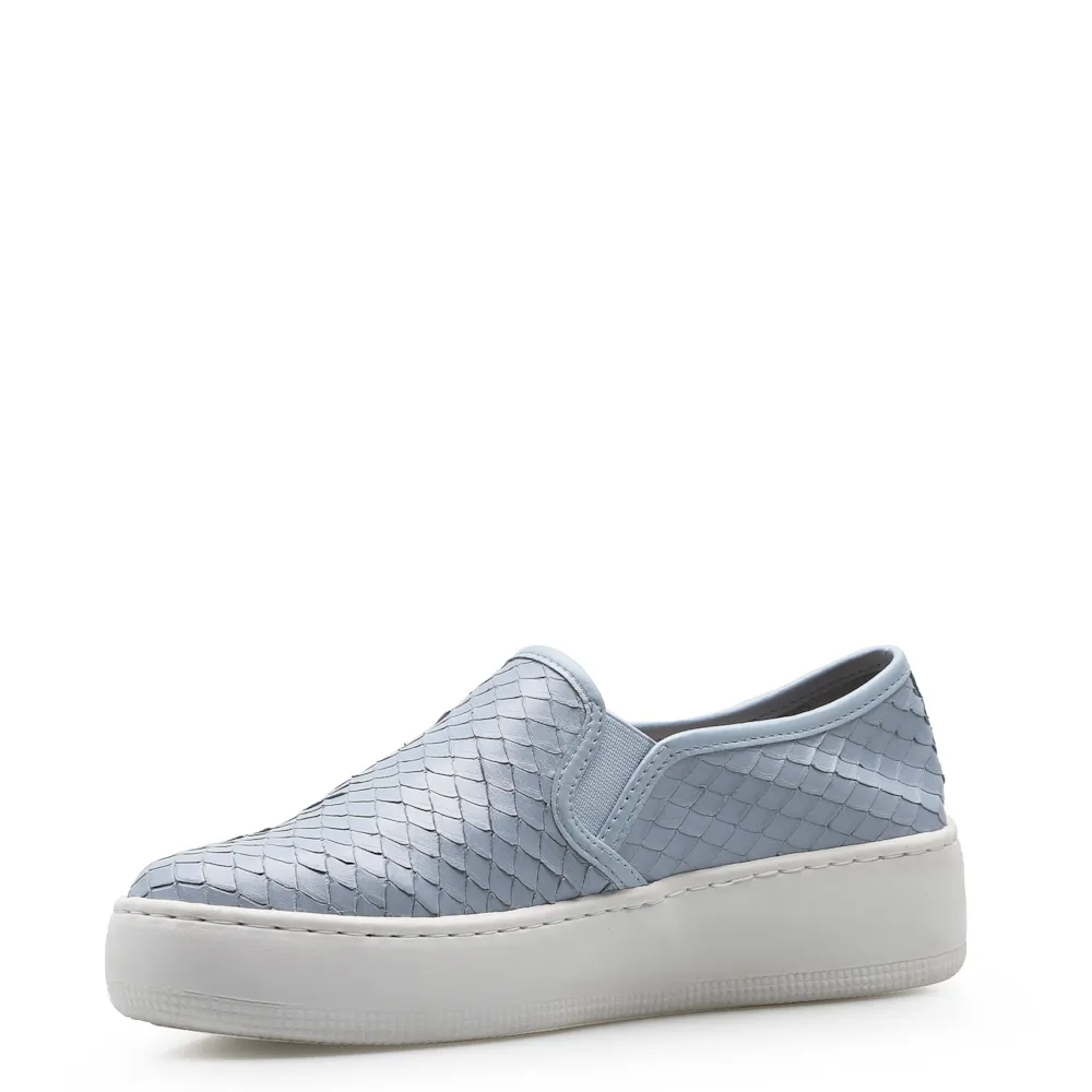 Slip On Couro Python Escamado Azul - imagem 4