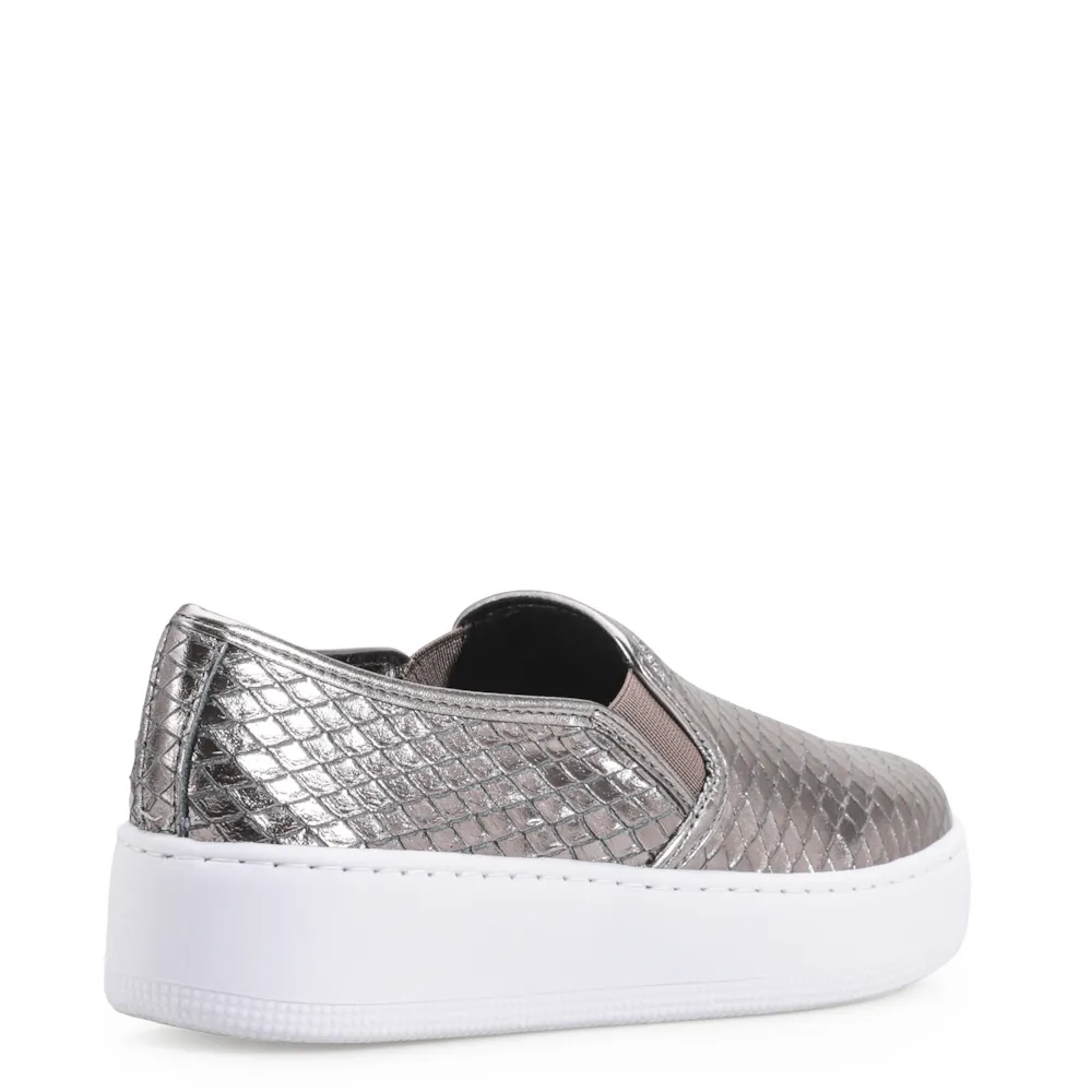 Slip On Couro Python Escamado Prata Velho - imagem 4