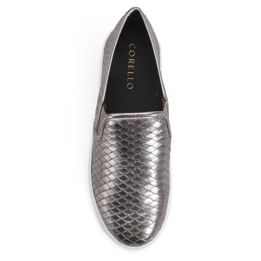 Slip On Couro Python Escamado Prata Velho - imagem 6