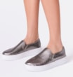 Slip On Couro Python Escamado Prata Velho - imagem 2
