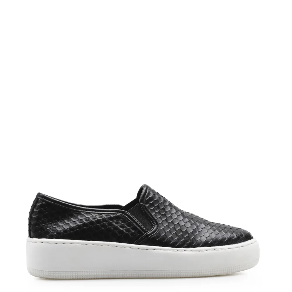 Slip On Couro Python Escamado Preto - imagem 2