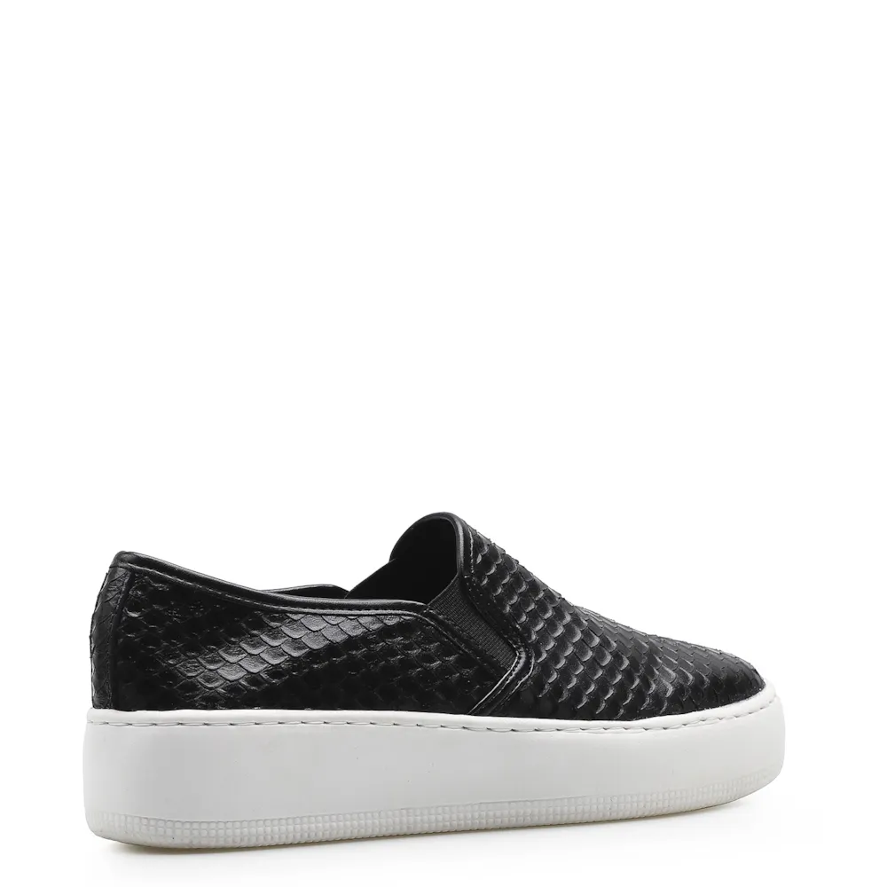 Slip On Couro Python Escamado Preto - imagem 3