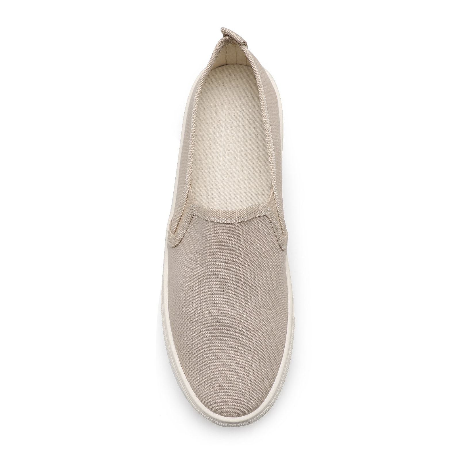 Slip On Feminino Lona Bege