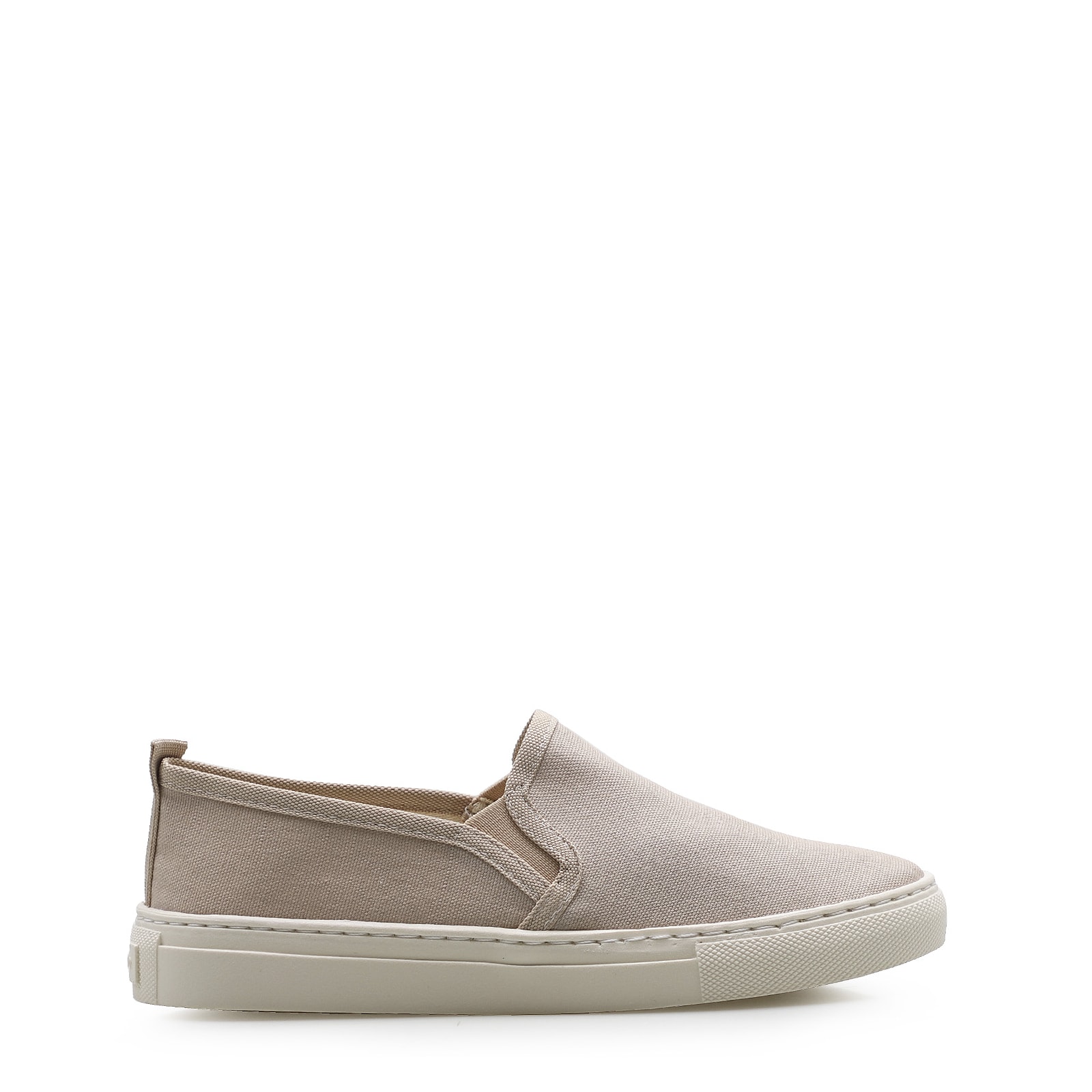 Slip On Feminino Lona Bege