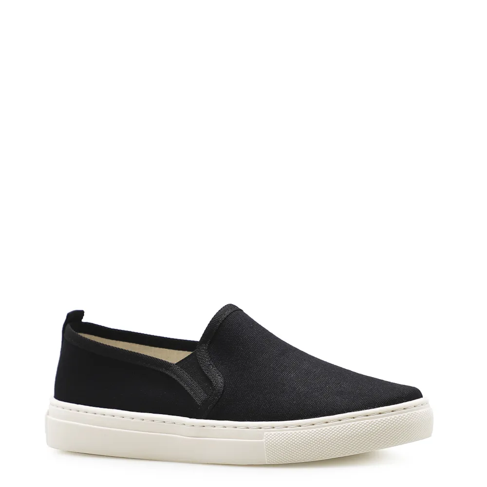 Slip On Feminino Lona Preto
