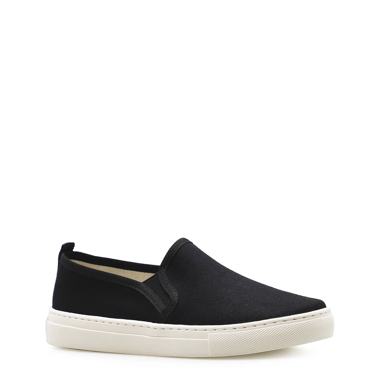 Slip On Feminino Lona Preto