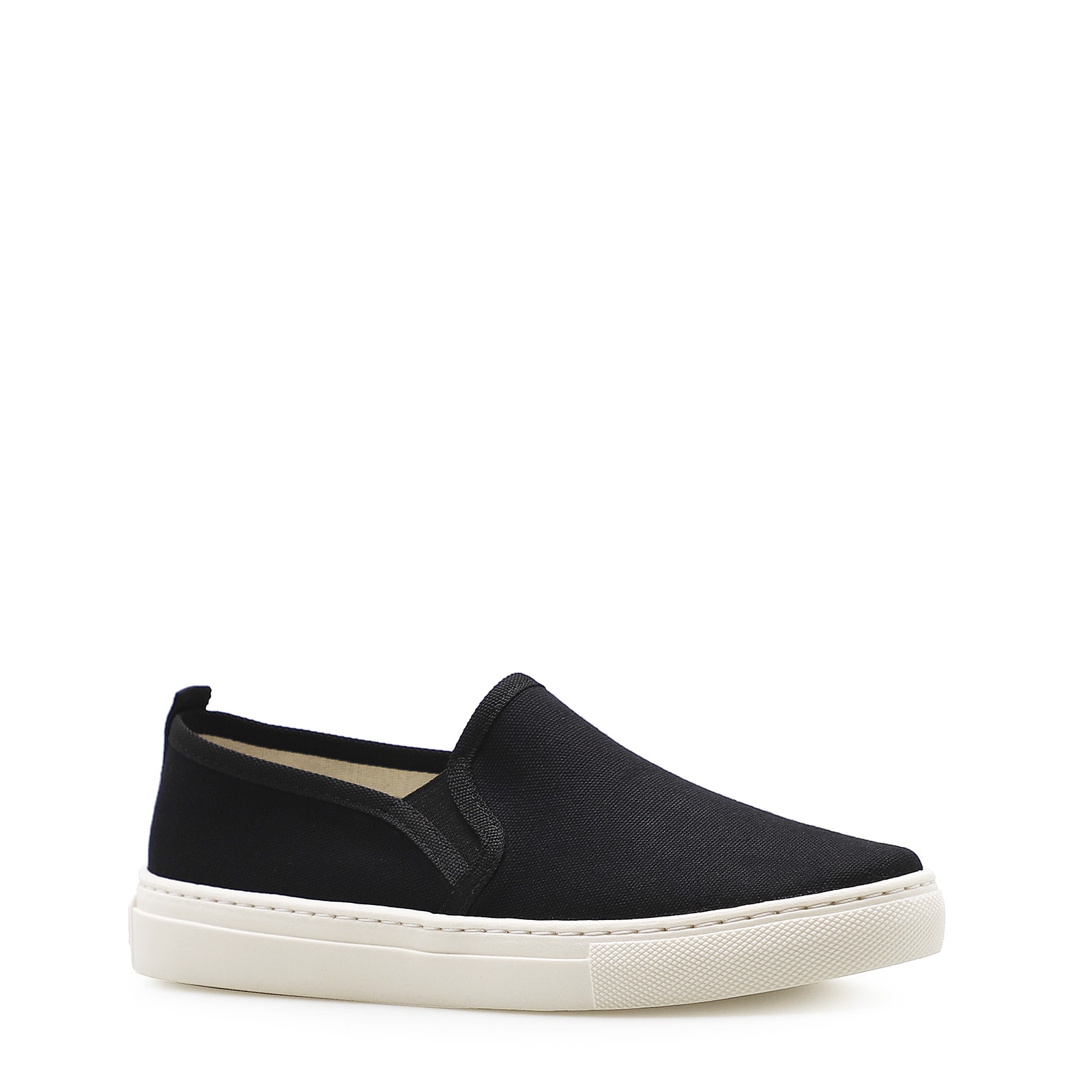 Slip On Feminino Lona Preto