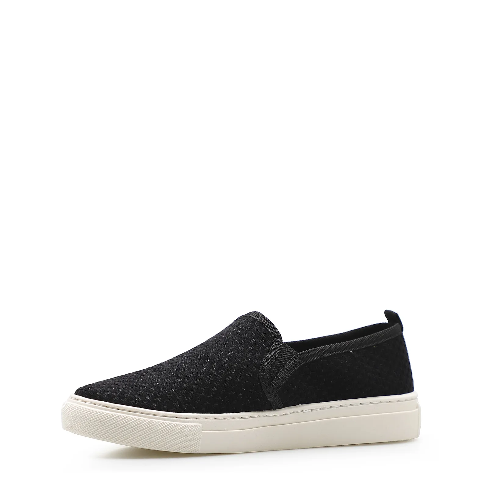 Slip On Feminino Tweed Preto
