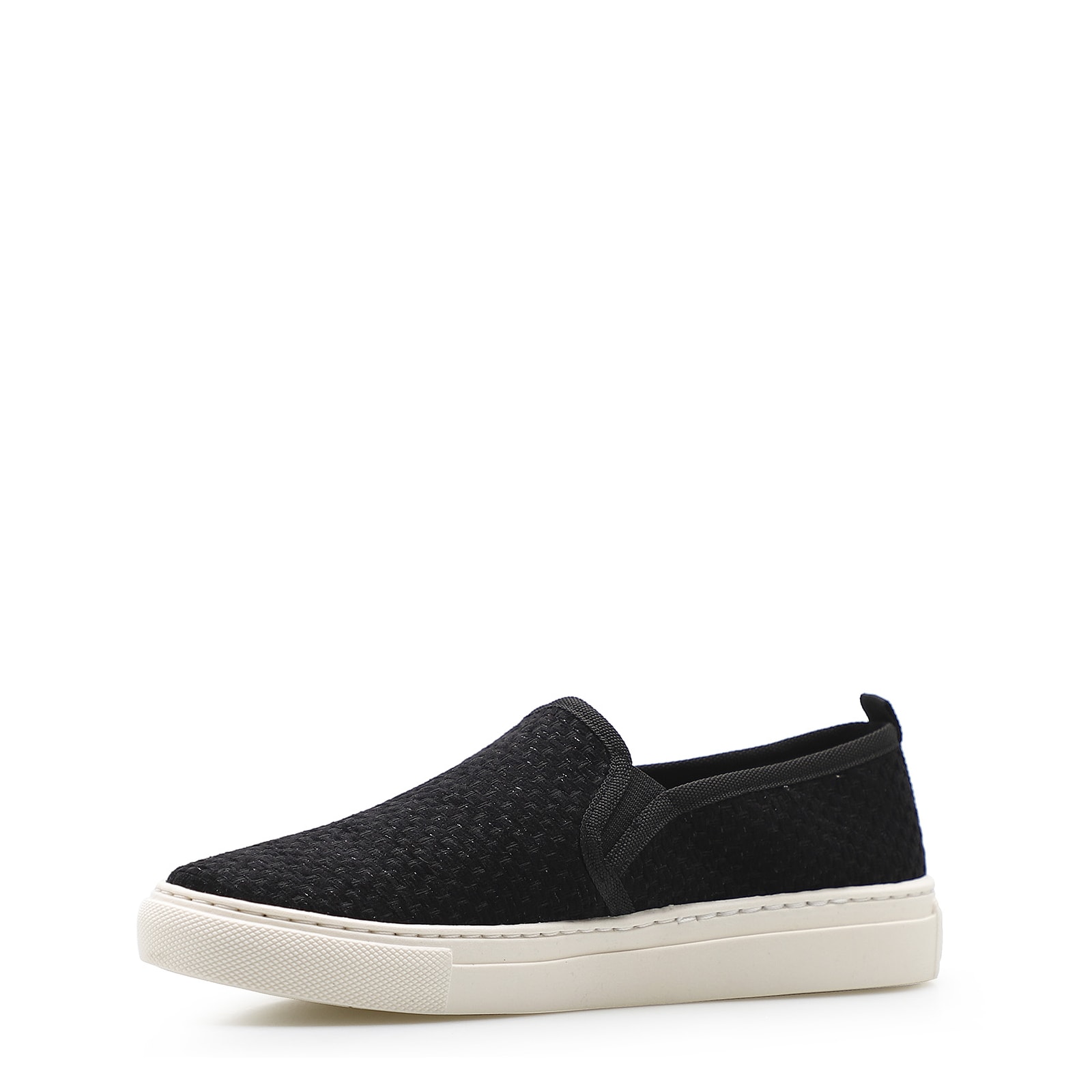Slip On Feminino Tweed Preto