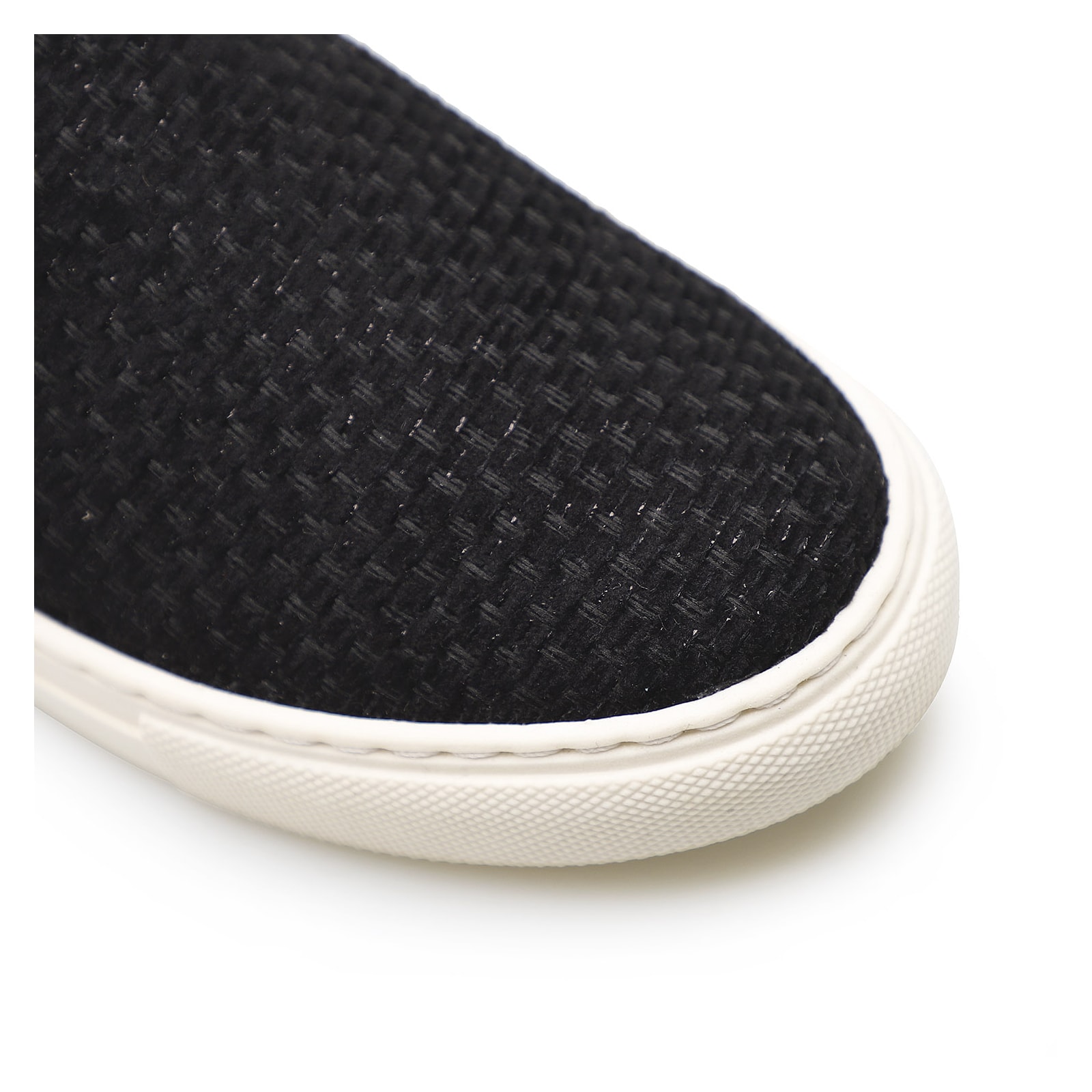 Slip On Feminino Tweed Preto