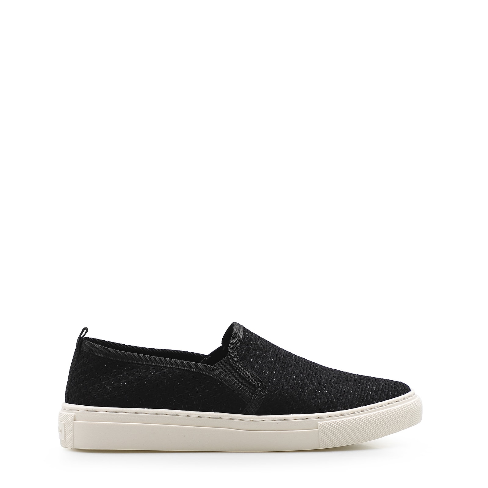 Slip On Feminino Tweed Preto