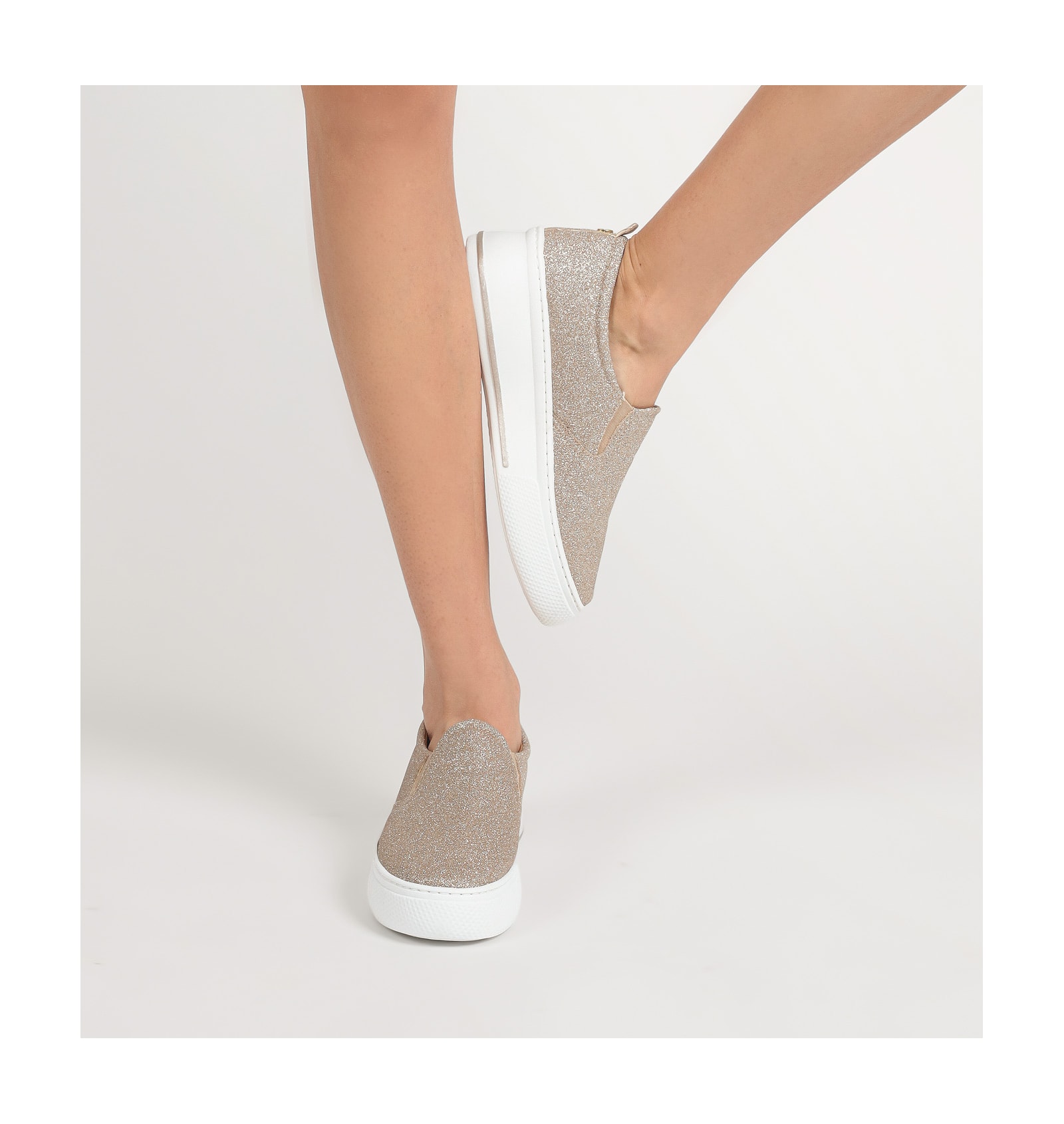 Slip On Glitter Bege