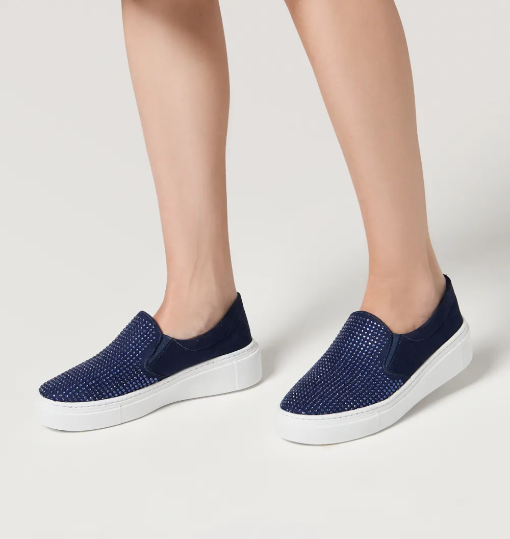Slip On Hotfix Camurça Azul - imagem 2