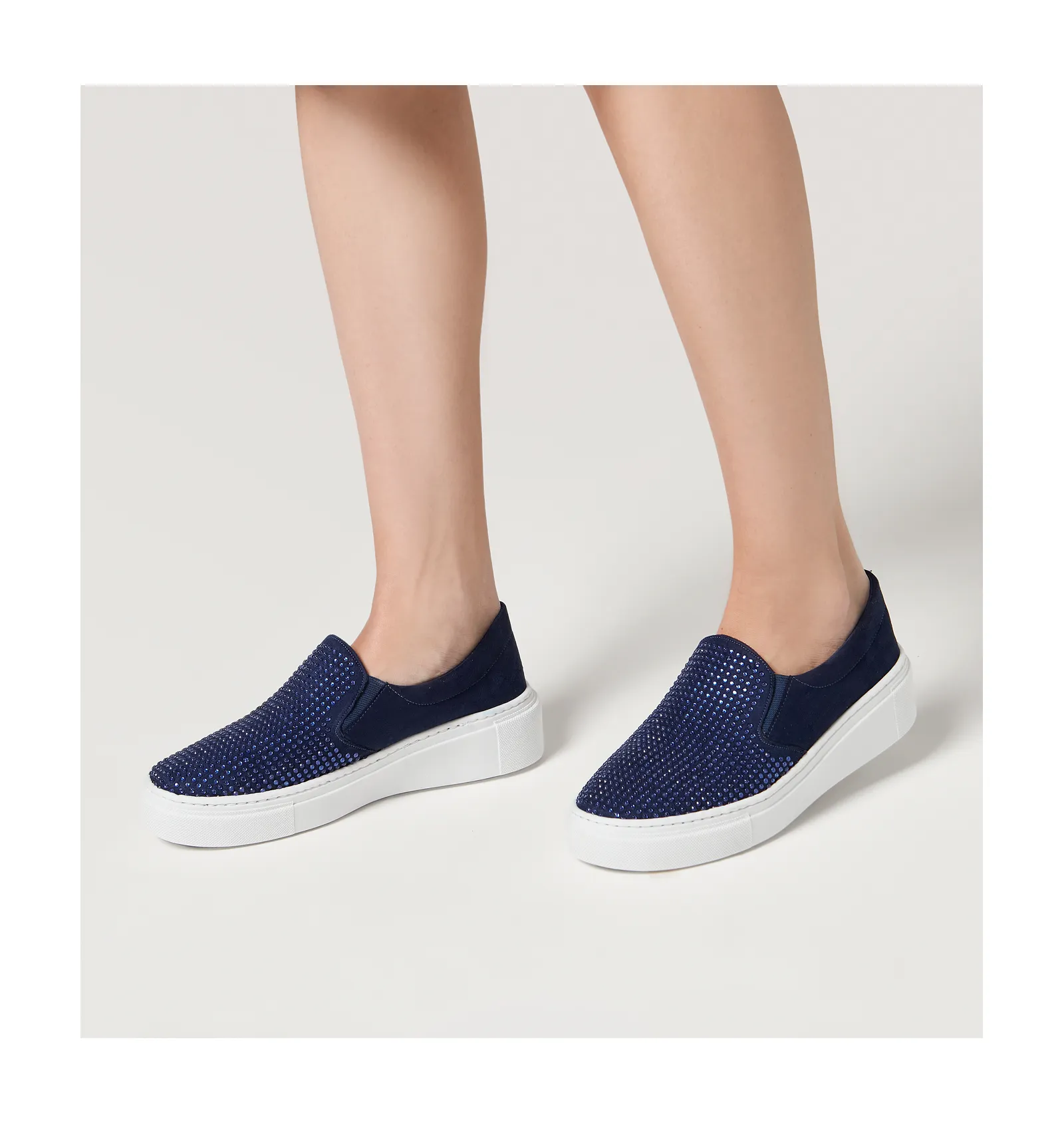 Slip On Hotfix Camurça Azul