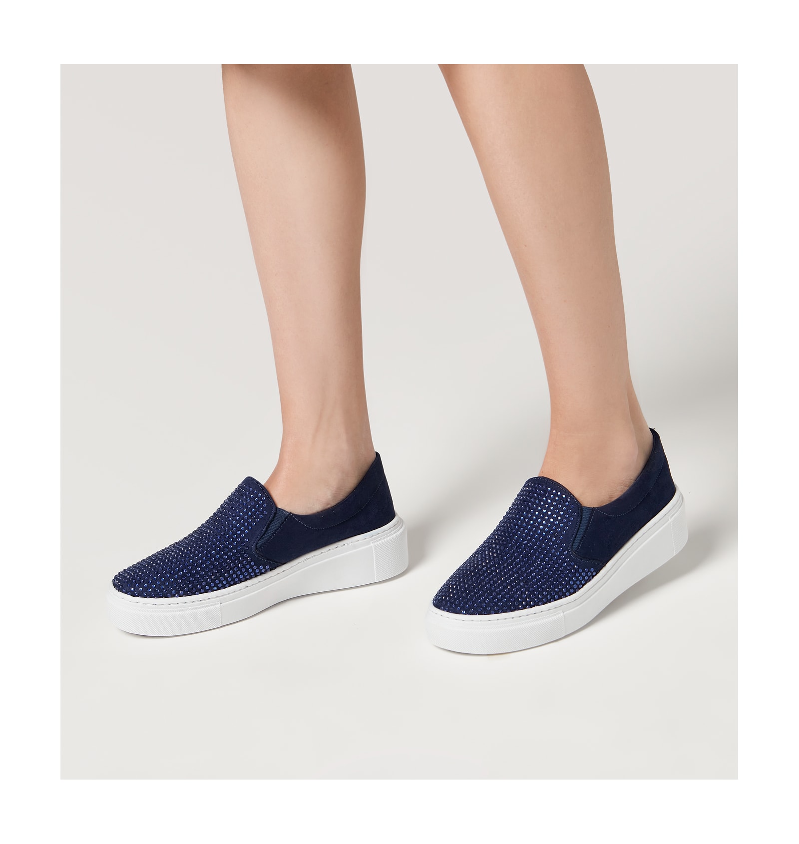 Slip On Hotfix Camurça Azul