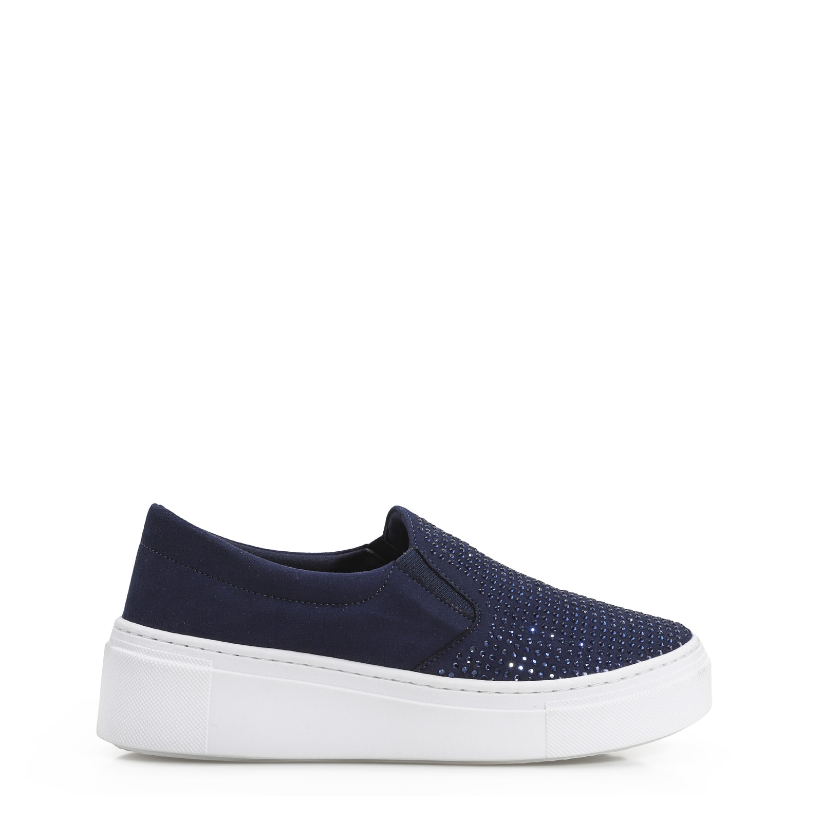 Slip On Hotfix Camurça Azul