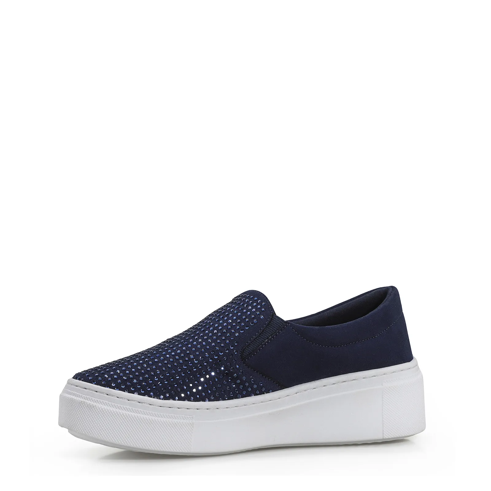 Slip On Hotfix Camurça Azul