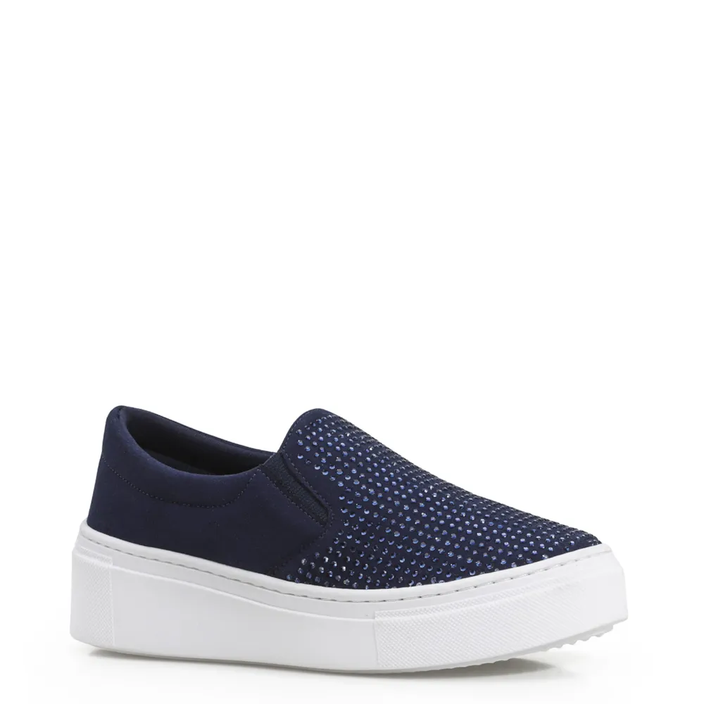 Slip On Hotfix Camurça Azul