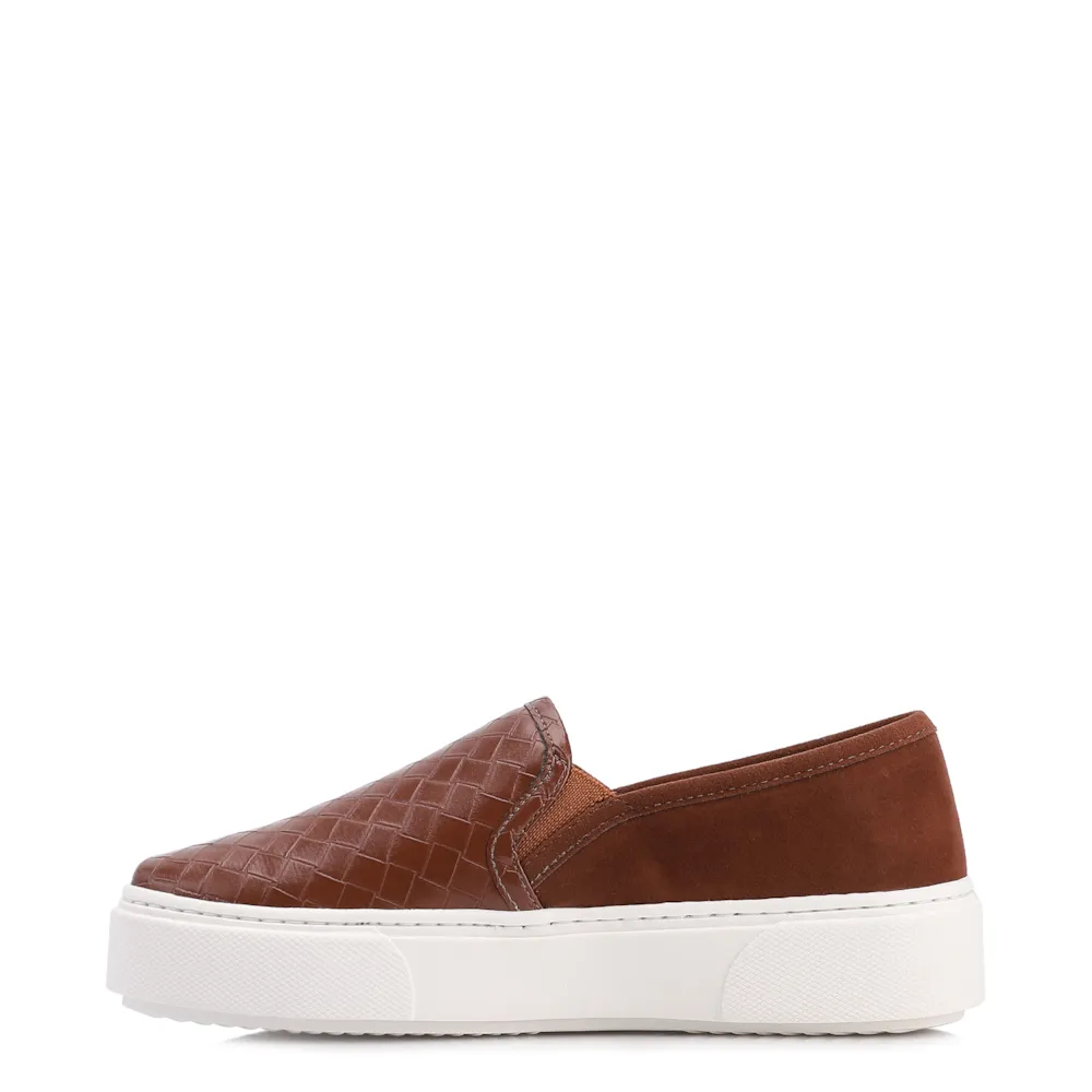 Slip On Marrom Alt/ Camurça Textura Tressê - imagem 4