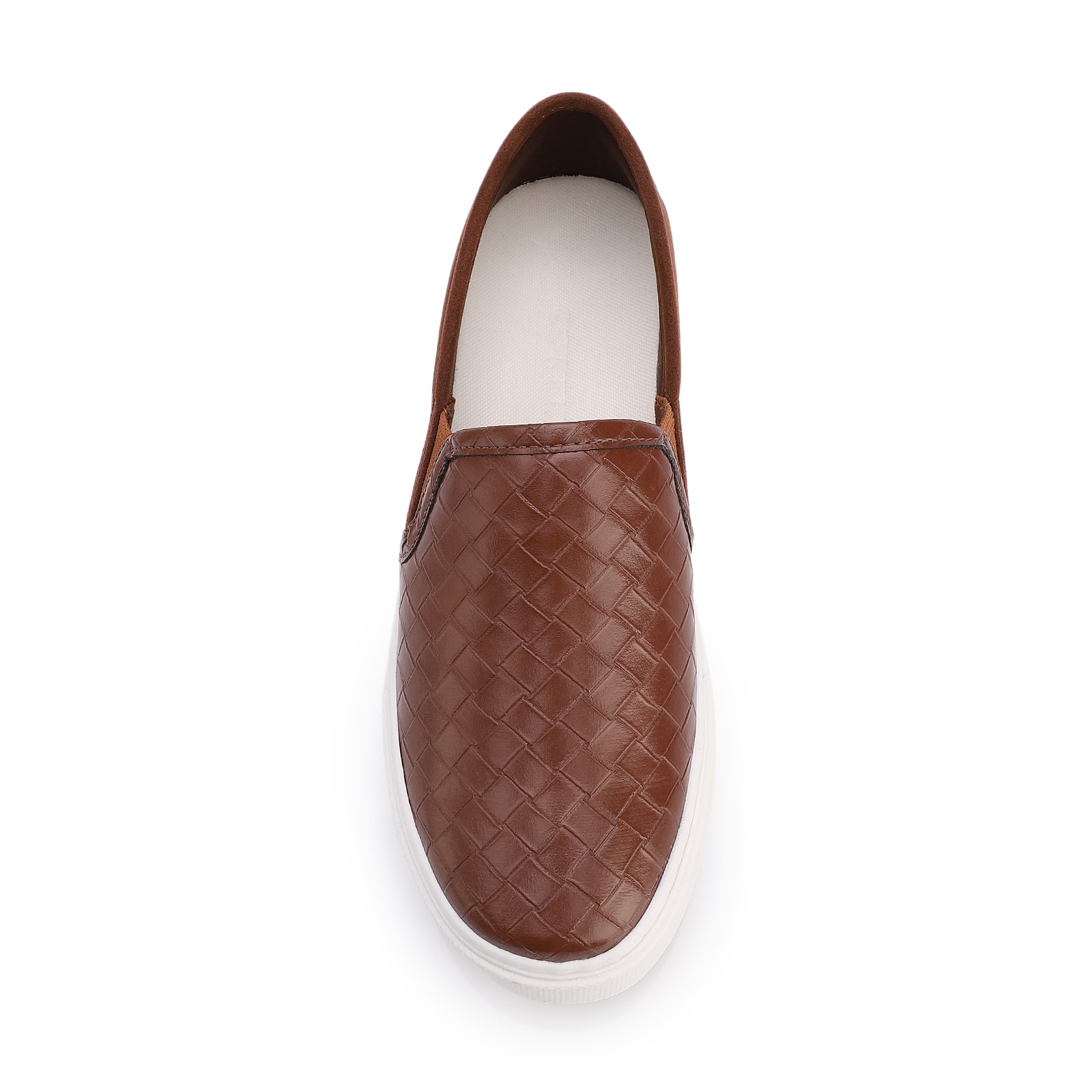 Slip On Marrom Alt/ Camurça Textura Tressê