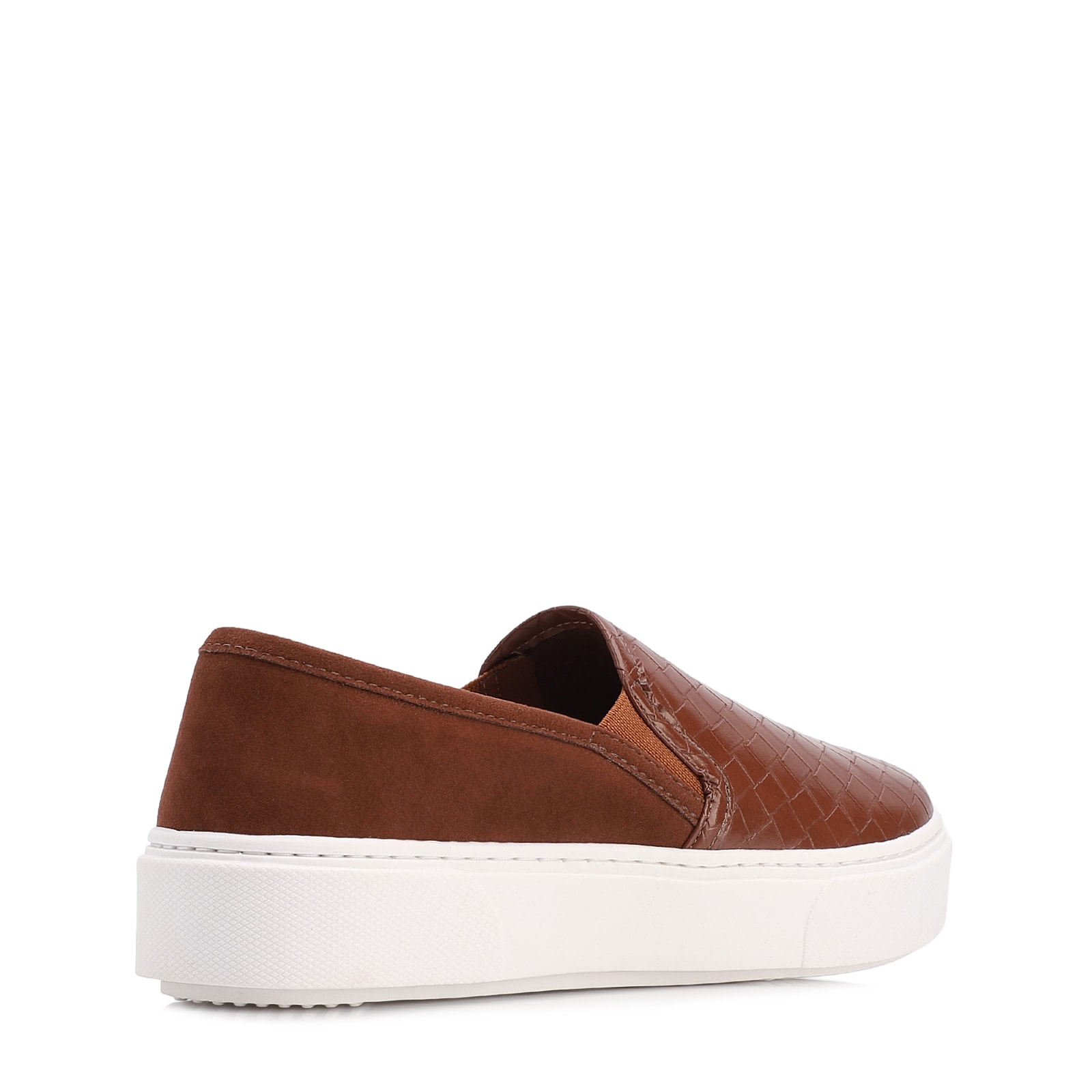 Slip On Marrom Alt/ Camurça Textura Tressê