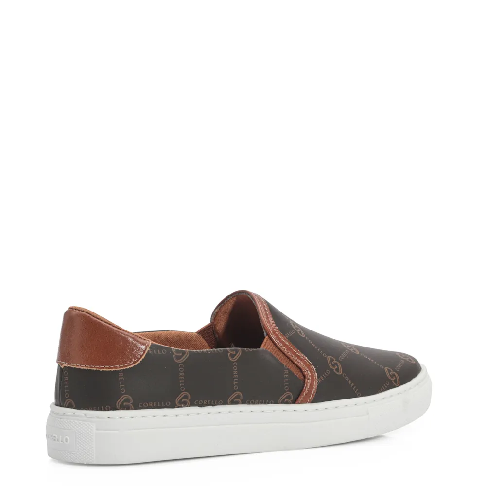 Slip On Monograma/Couro Marrom - imagem 4